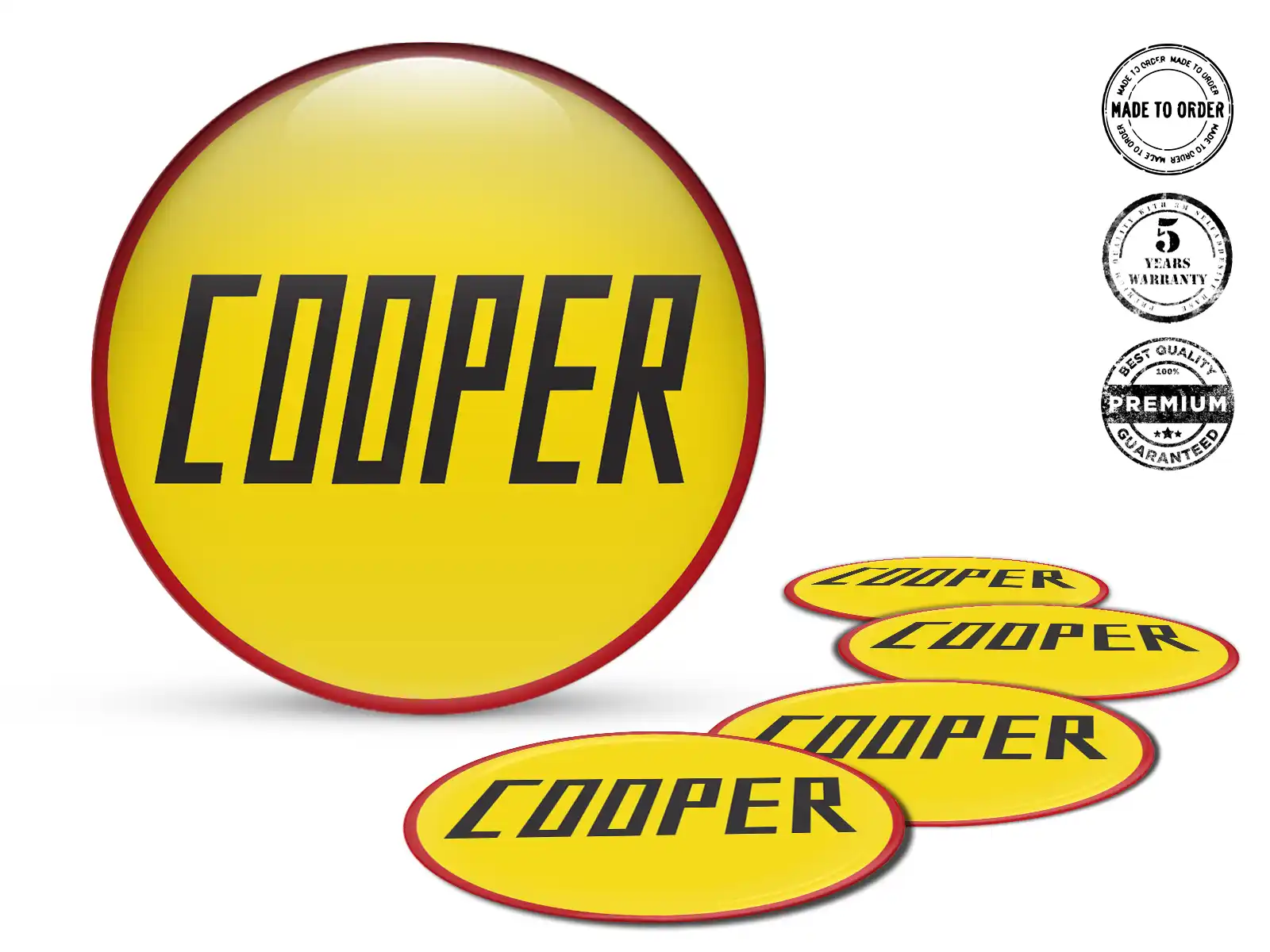 Mini Cooper Car Rim Decal Edition Resin Dome Style